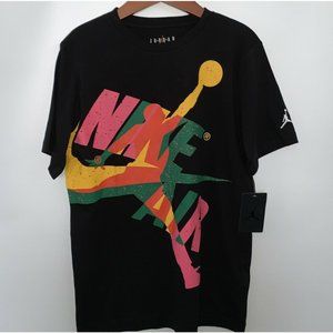 T-Shirt For Boys Jordan Boys' Painted Graphic T-Shirt Size L Black 956901-K25